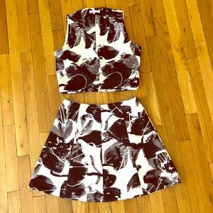 Lucy Paris cropped tank/skirt set